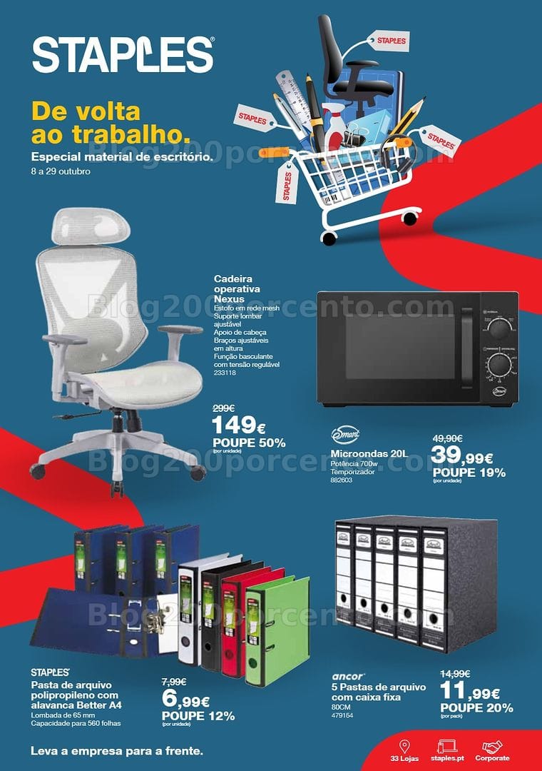 Antevisão Folheto STAPLES Promoções de 8 a 29 outubro